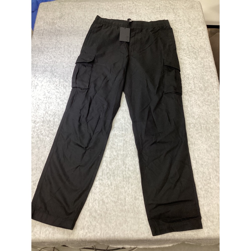 CSG Everett Cargo Pants Mens Medium Black Tapered Leg Standard‎ Fit 1807074 NEW